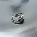 Curved Stone Open Ring