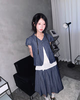 (2color) Natsu Frill Wrinkle Jacket