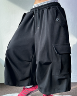 HIP LONG POCKET PARACHUTE CARGO BERMUDA 🤎🩶🖤🤍4COLOR