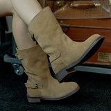 Nana Cowhide Suede Two Belt Boots_B1342(4Colors)