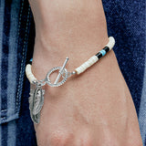 NA shell & turquoise beads bracelet
