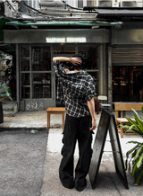 Thin Check Dark & Light Short-Sleeve Shirt