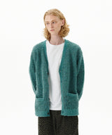 MIXED HAIRY KNIT CARDIGAN