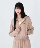 STITCH LOGO PIGMENT HOOD ZIPUP [2color]