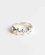 マッシュルームキュービックリング(WB) (925 silver)