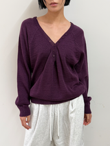 Button deep v neck knit(5color)
