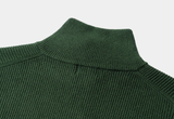 All Day Vertical Ribble Two-Way Half Neck Modal Knit Zip-Up