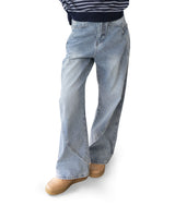 Jeff Big Pocket Washed Curved Jeans