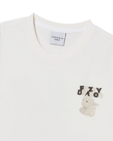 25FW WOMAN ファジーフォントドラゴン半袖Tシャツ