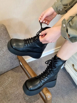 ジッパー ワーカー ブーツ(BLACK)
