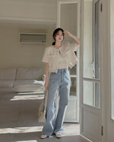 Ins bootcut denim pants