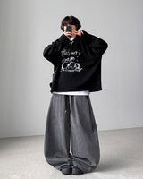 Natty Herringbone Balloon Pants