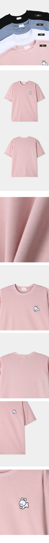 ラビットエンブロイダードショートスリーブTシャツ