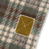 Crochet check muffler / Green Brown