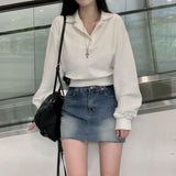 [BELLIDE MADE] Almonds, color cropped sweat