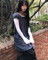 Moel Check Layered Mini Dress