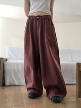[MADE] Simo Pigment Banding Cotton Long Wide Pants