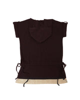アイレットレースフードワンピース / brown