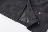 Suede Pocket Zip-Up Jacket