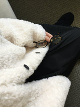 Foaming High Neck Poggle Fur Hooded Jacket (3c)