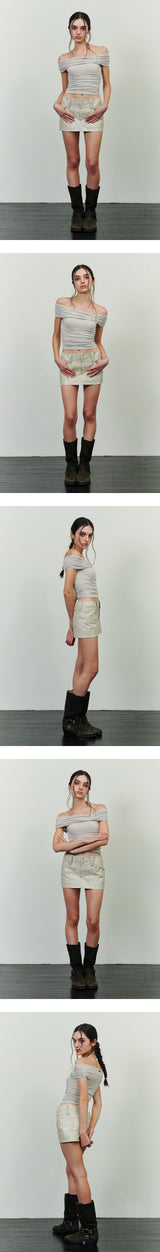 MERRY BUCKLE TOP beige
