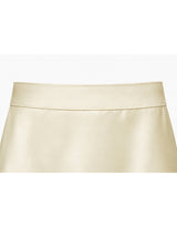 [PRE- FALL] Lumi Lace Satin A-Line Mini Skirt Soft Butter