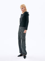 Lace Denim Parachute Pants_Black