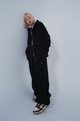 2WAY STRING PANTS_BLACK ( FLEECE.ver)