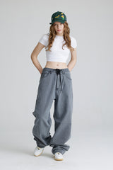 CARPENTER LOOSEFIT DENIM PANTS GRAY