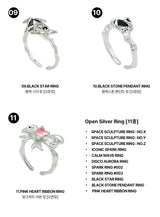 [2PACK][Silver] Open Ring (Choose Two of 11 types) (Random Gift Additional)