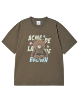 26SS ラインフレンズ ブラウン スターショートスリーブTシャツ