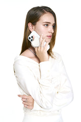 NO.602 [SILVER] HEART MIRROR PHONE GRIP