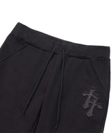 CROSS PATCHED PISTOL SWEATPANTS_CHARCOAL