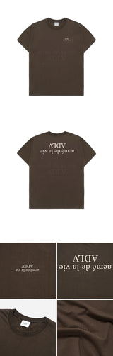 24FW UPSIDE DOWN BASIC LOGO SHORT SLEEVE T-SHIRT BROWN