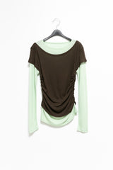 tencel color layered top(4colors)