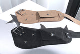 Pocket Suede Wide Leather Belt (2colors)