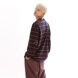 ハッピーラインズ ロングスリーブTシャツ_ネイビー