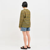 SEE-THROUGH CRAFT KNIT PULLOVER YELLOW