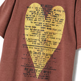 Untitled Heart Logo Pigment Wash Short Sleeve Brown