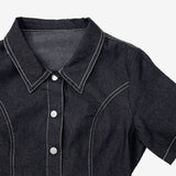 hoz stitch denim dress