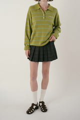 Cozit stripe knit_olive