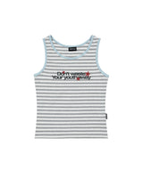 Striped Star Graphic Sleeveless - MELANGE GRAY