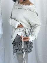 Lenny Shirring High-Neck Knitwear