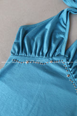 Cubic Halterneck Long Sleeveless