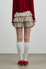 MINI HEART CANCAN SKIRT PANTS / BEIGE
