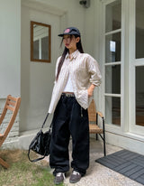 Jello Patch Carpenter Wide Cotton Pants