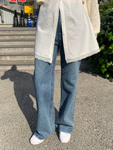 [MADE] Ditto wide long boots cut denim