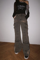 Pocket Semi Bootcut Denim Pants