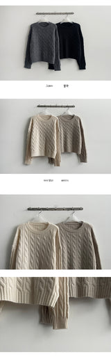 Marv cropped twisted knitwear