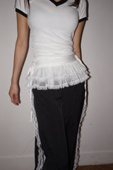 A-line lace layered skirt